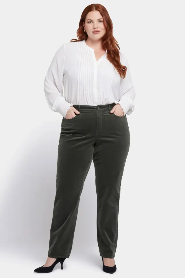 NYDJ Marilyn Straight Cordhose Vine Leaf Plus