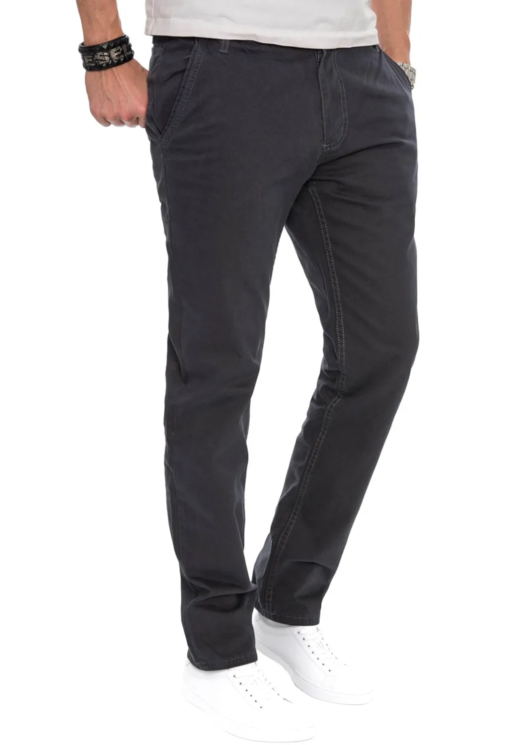 Alessandro Salvarini AS-016 Chino Herren dunkelblau Regular Fit