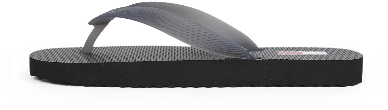 Tommy Jeans Logo Flip Flop Zehentrenner Schwarz