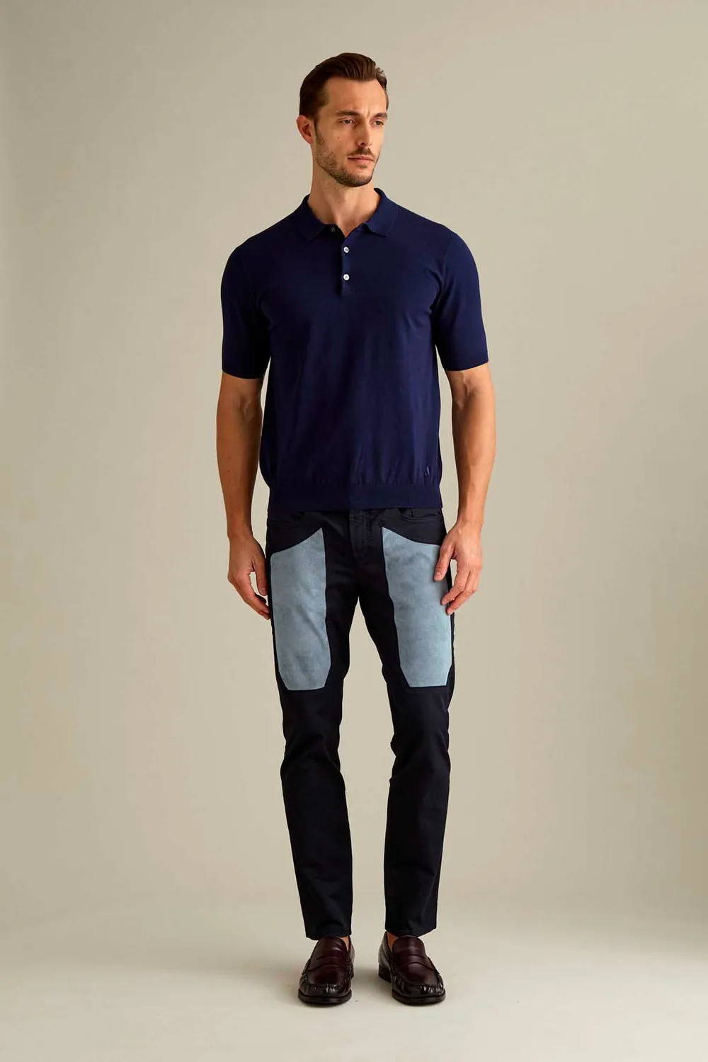 Jeckerson James Chino Hose Dunkelblau Alcantara
