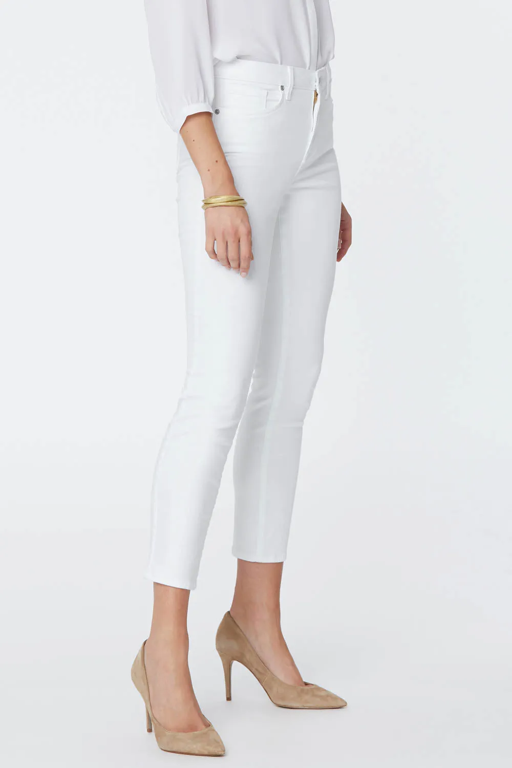 NYDJ Alina Skinny Ankle Jeans Optic White