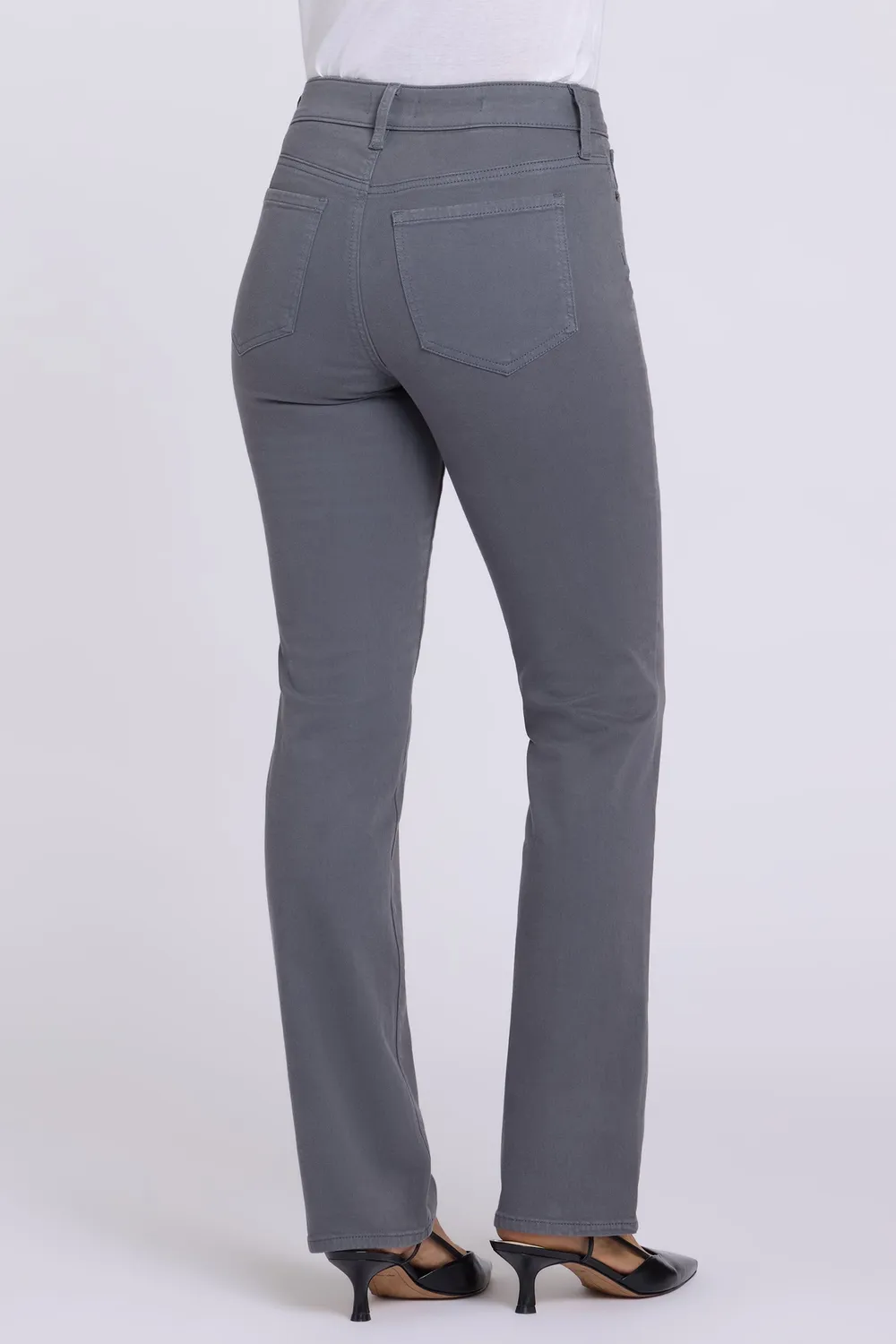 NYDJ Marilyn Straight Jeans Tall Vintage Charcoal Grau