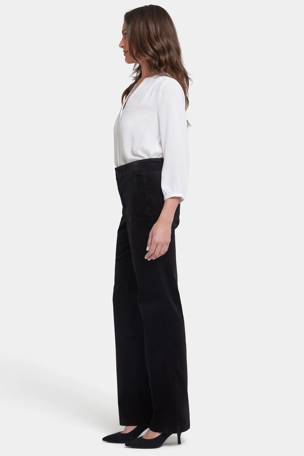 NYDJ Straight Leg Trouser Hose Schwarz figurformend