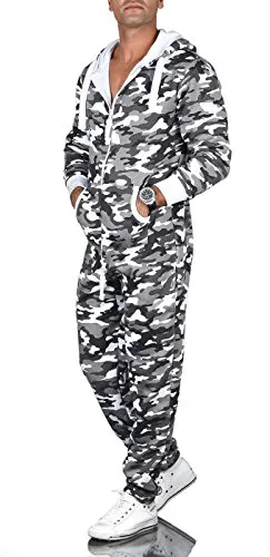 Alessandro Salvarini AS-039 Jumpsuit Trainingsanzug Herren elastisch