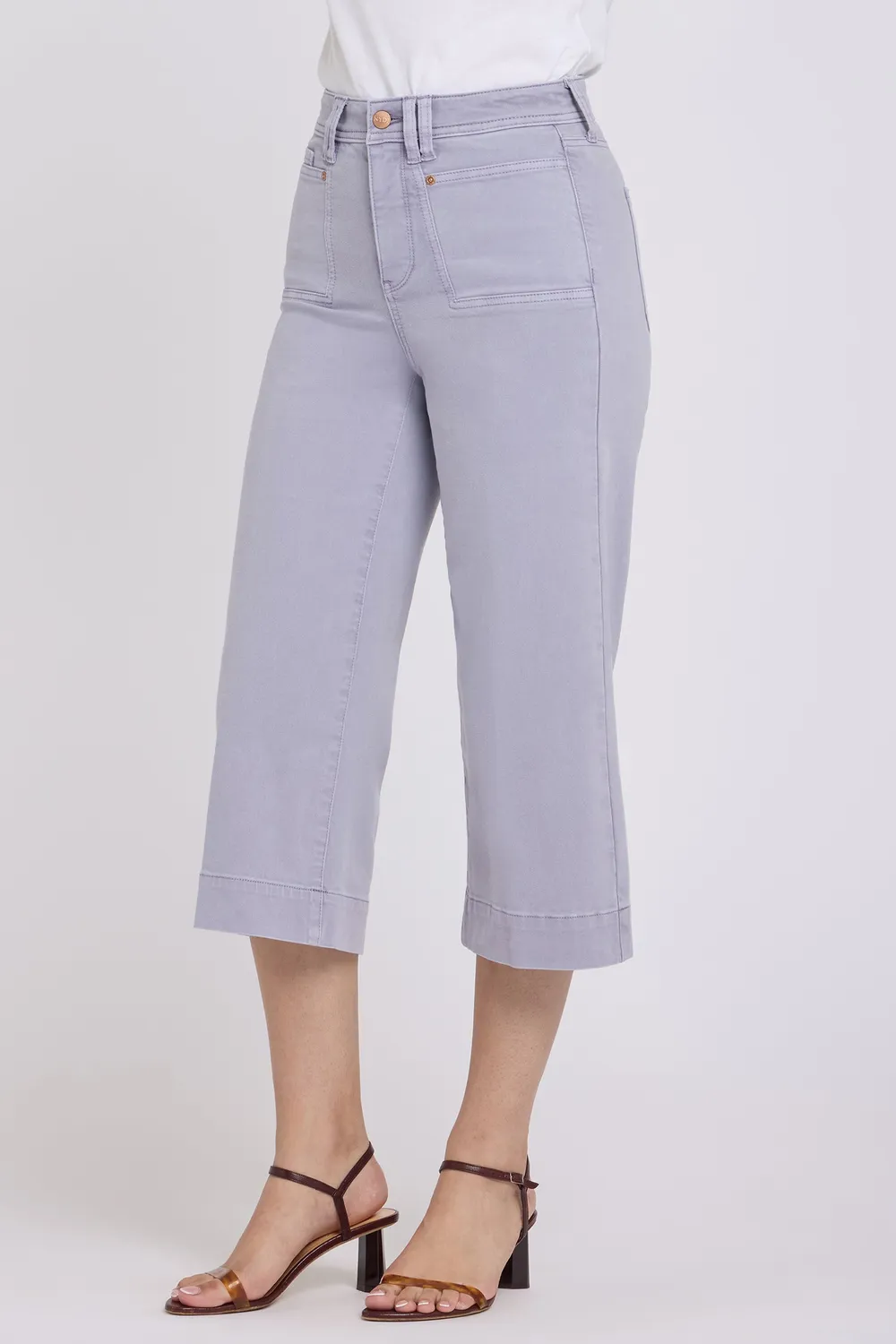 NYDJ Brigitte Wide Leg Capri Lavendel formend