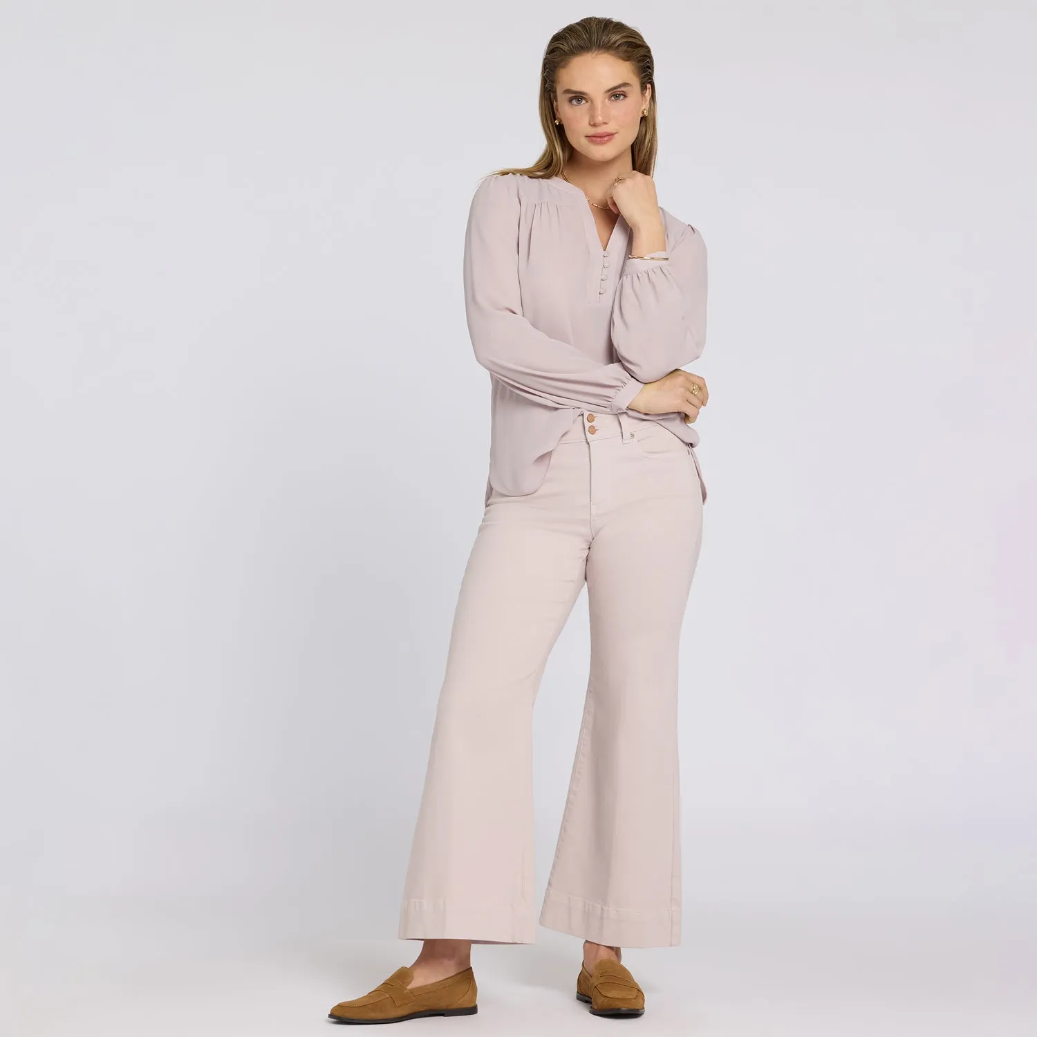 NYDJ Mia Palazzo Ankle Jeans Rock Flower High-Rise