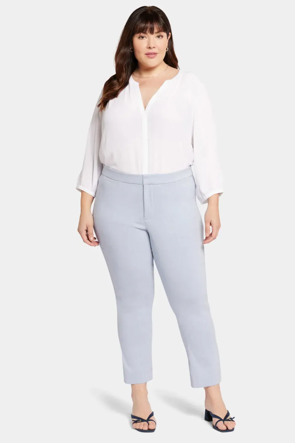 NYDJ Slim Trouser Ankle Plus Hose Hellblau schmal