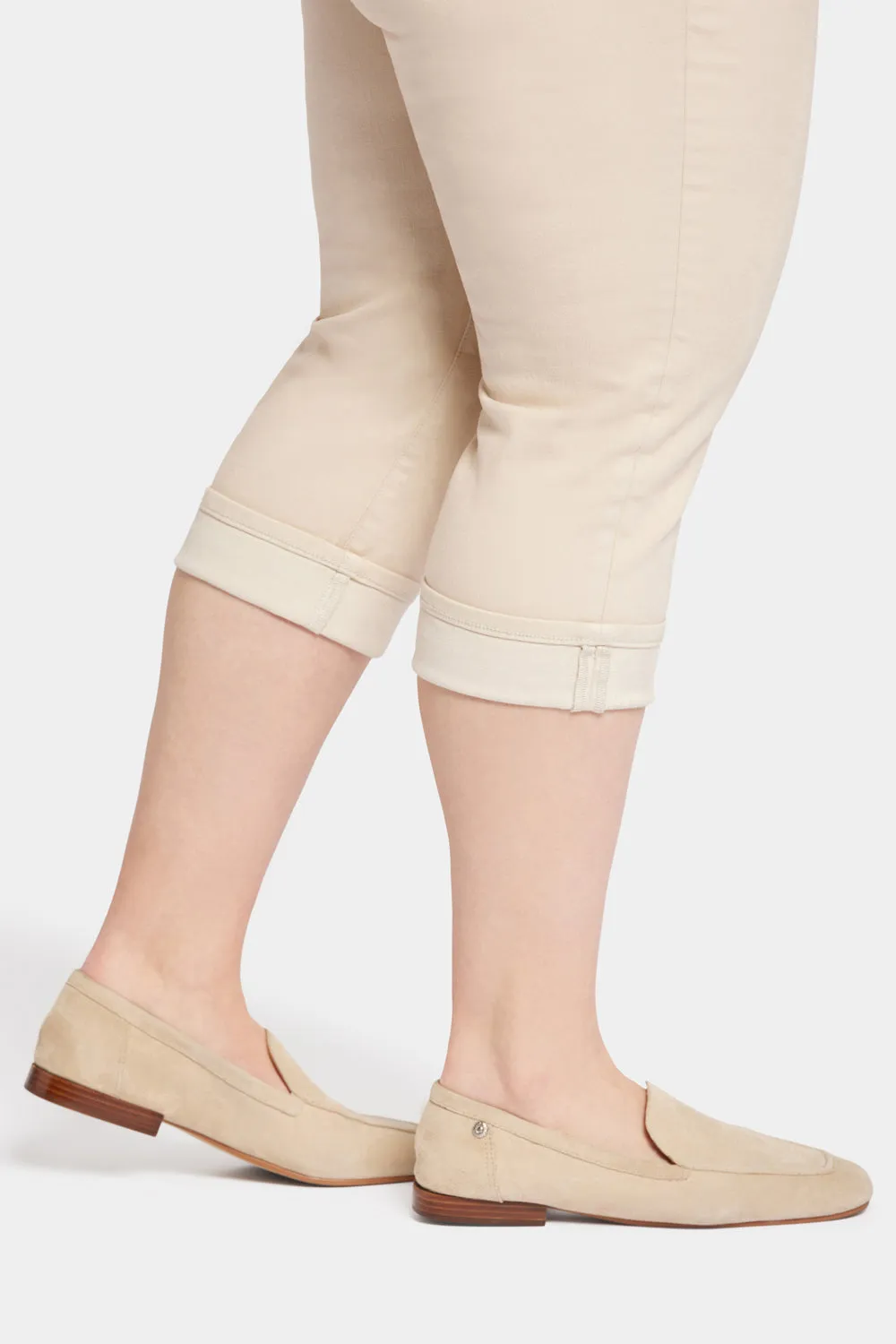 NYDJ Marilyn Straight Crop Jeans Plus Feather Beige