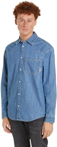 Tommy Jeans Herren Freizeithemd Hemd L Baumwolle