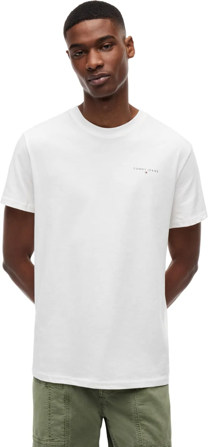 Tommy Jeans Linear Chest Herren T-Shirt Slim Schwarz M