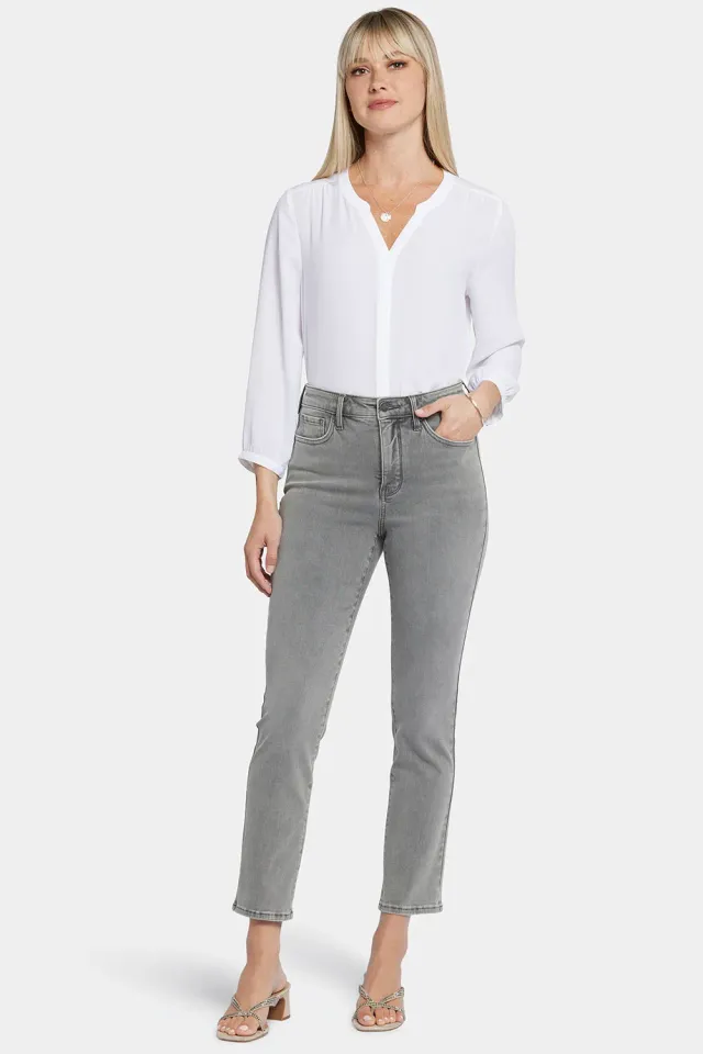 NYDJ Curve Shaper Sheri Slim Ankle Jeans Island Pines grau
