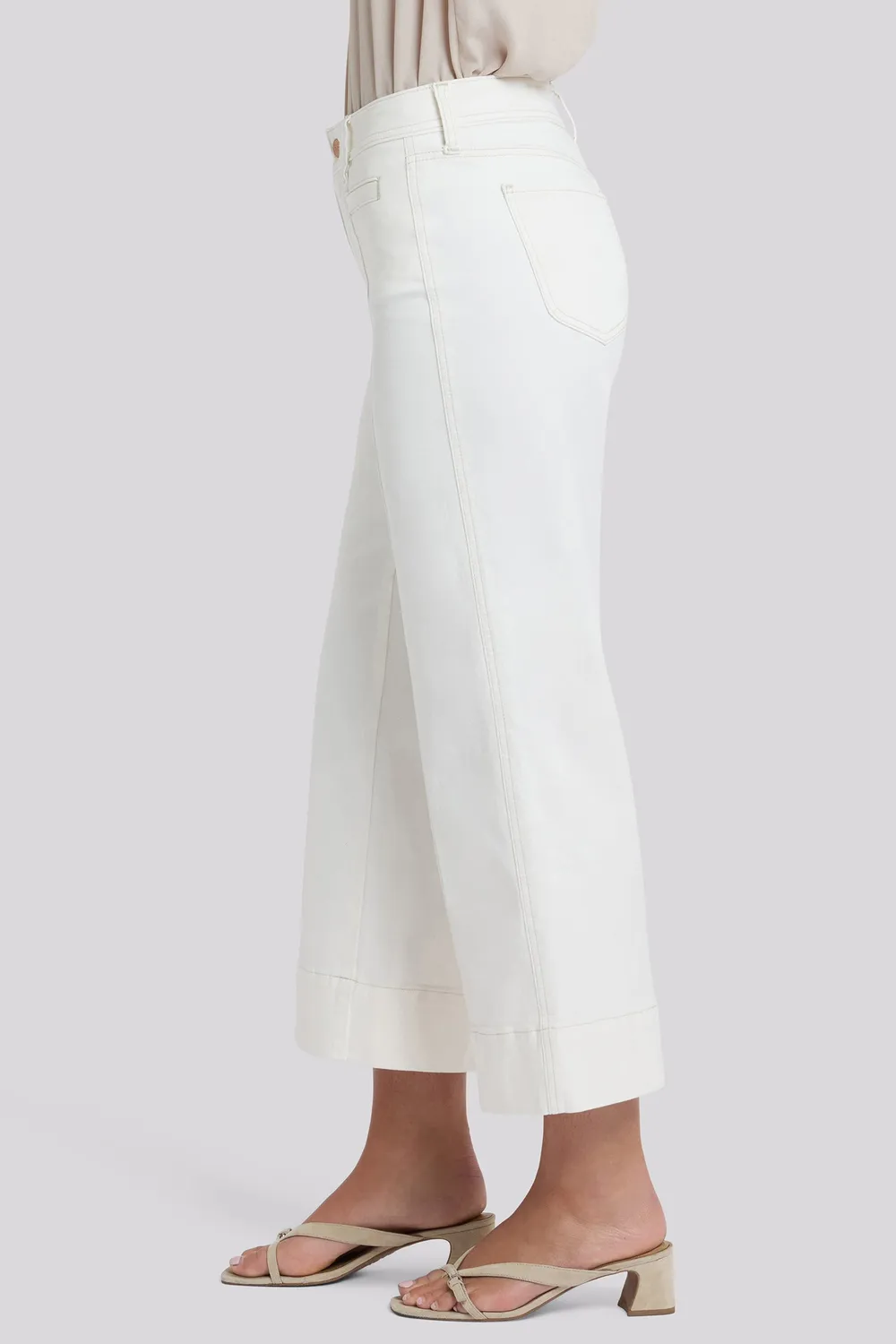 NYDJ Teresa Wide Leg Ankle Jeans Vintage White