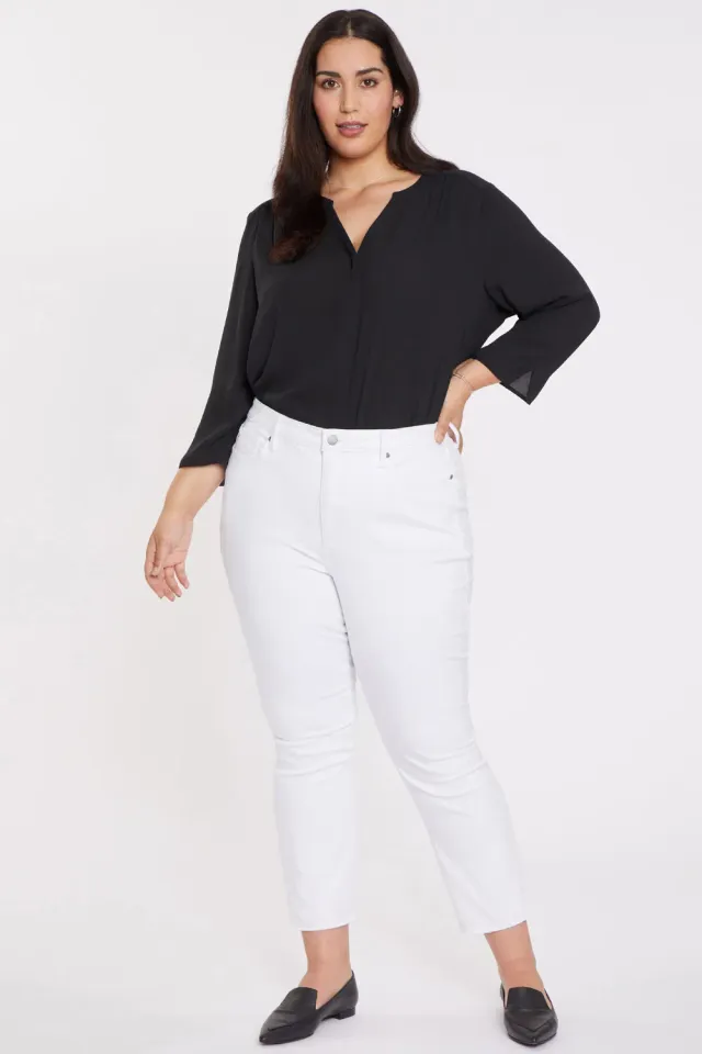 NYDJ Slim Bootcut Ankle Jeans Optic White Plus Kühl