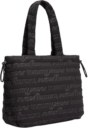 Tommy Jeans Icon Nylon Tote Gross Schwarz Nylon-Shopper