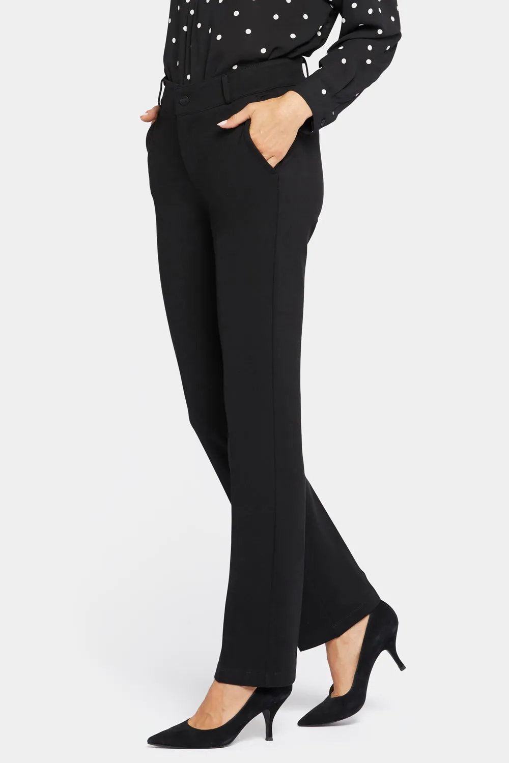 NYDJ Classic Trouser Hose Petite Black Ponte