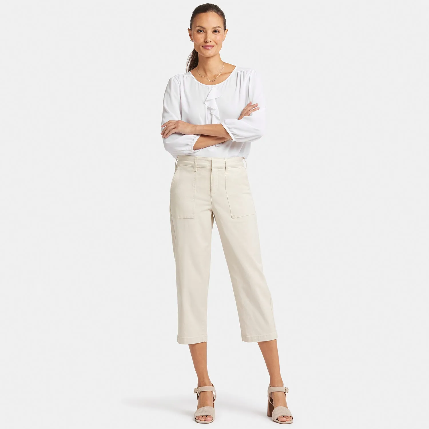 NYDJ Utility Petite Hose White Creek cropped relaxed