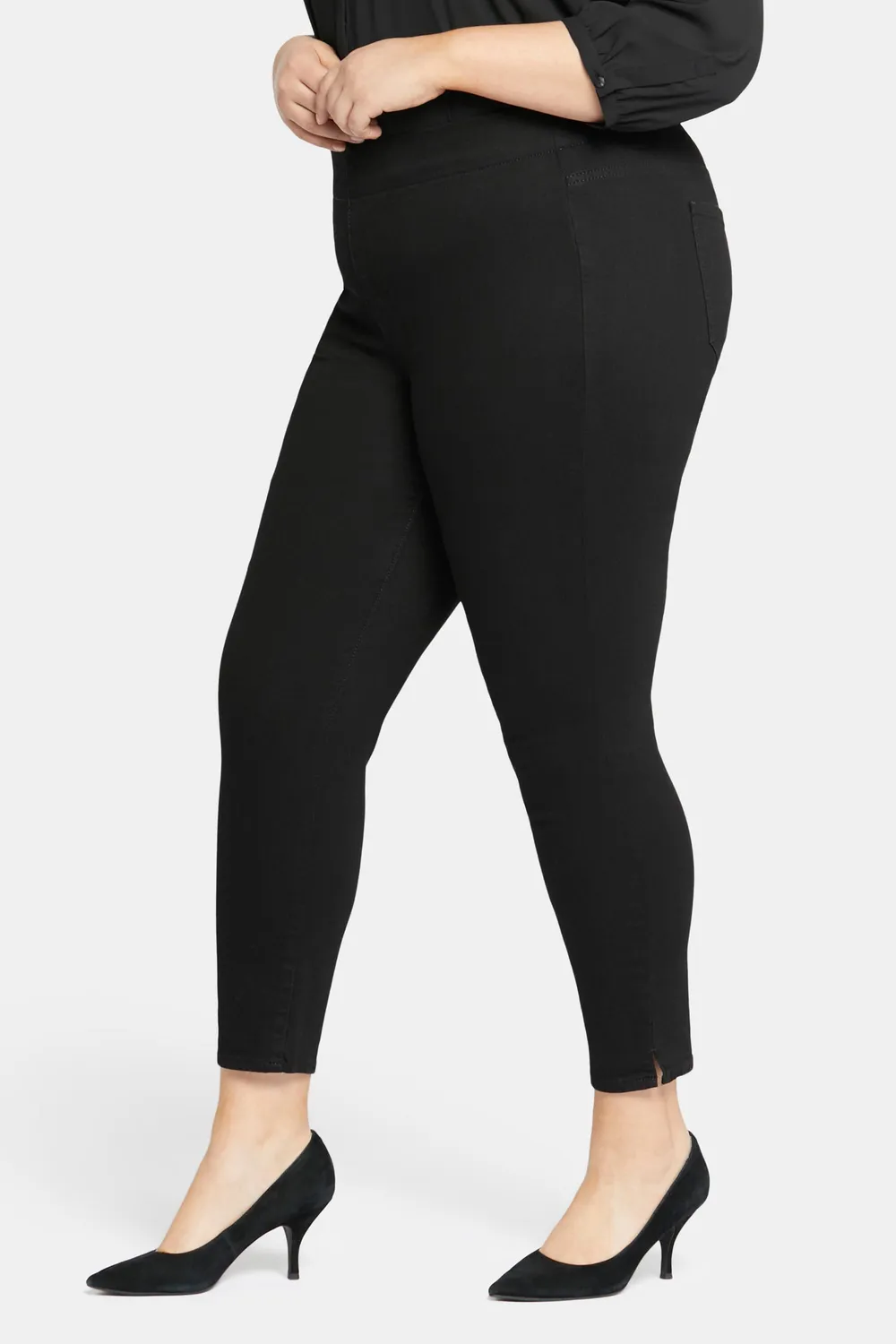 NYDJ Skinny Ankle Pull-on Plus Jeans Schwarz elastisch