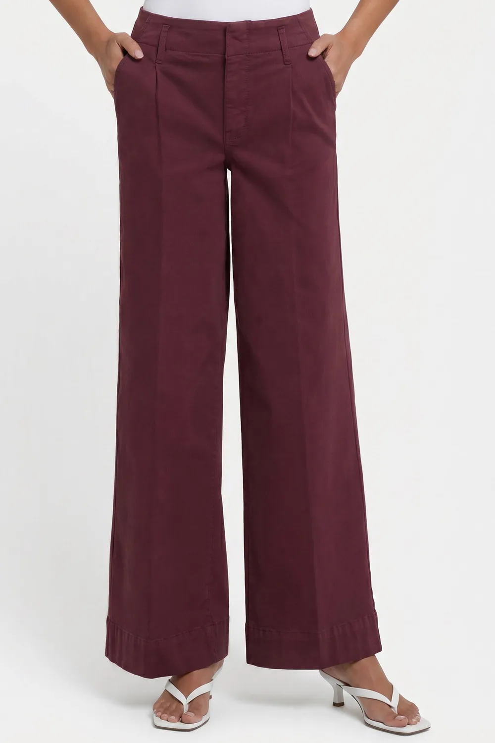 NYDJ Mona Wide Leg Trouser Jeans Sienna Red weit