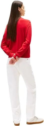 Tommy Jeans Damen Pullover Sweater Langarm Rundhals Baumwollmix