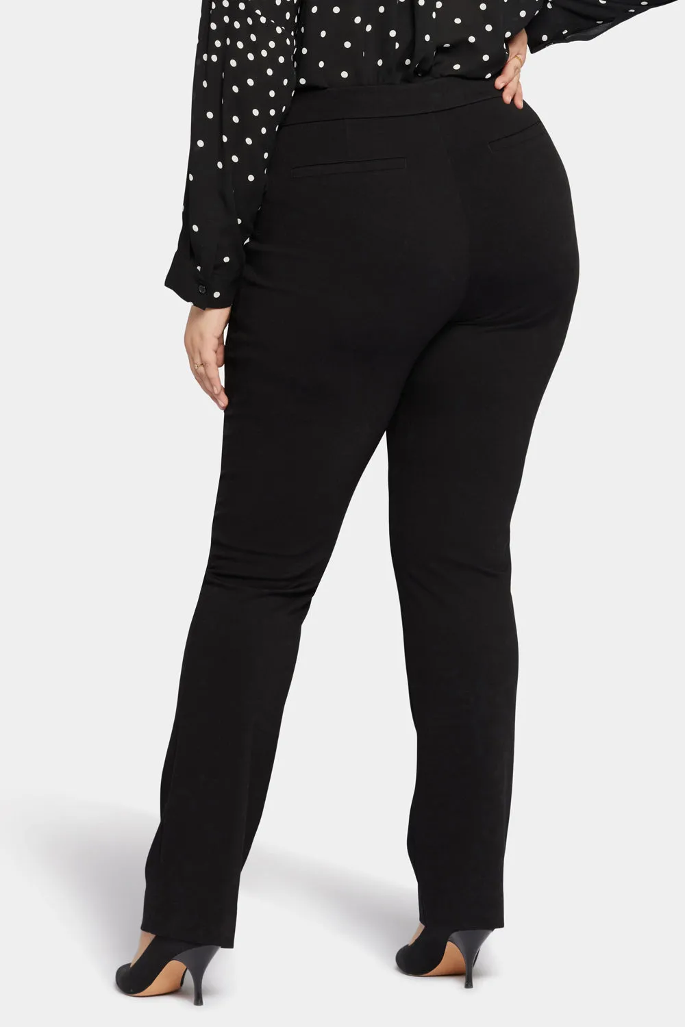 NYDJ Slim Trouser Hose Plus Size Schwarz Ponte