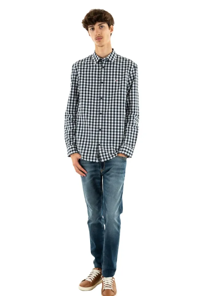 Tommy Jeans Poplin Check Shirt Regular Fit Hemd M kariert