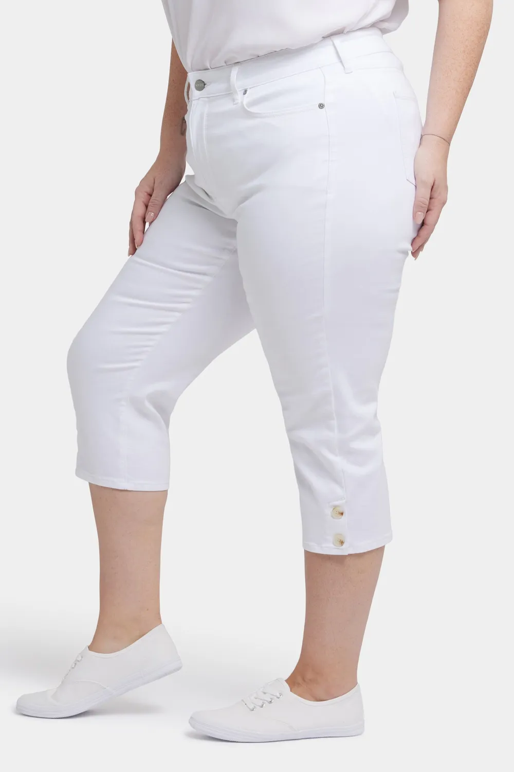NYDJ Marilyn Straight Crop Jeans Plus Optic White