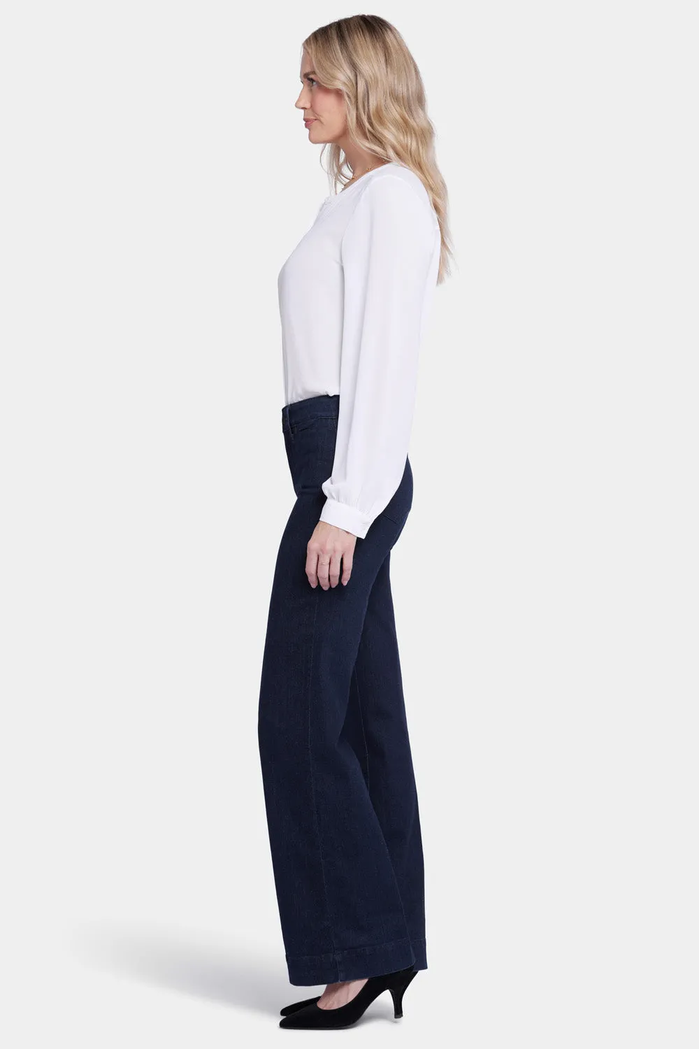 NYDJ Teresa Trouser Jeans Rinse Blau weites Bein