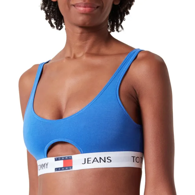 Tommy Jeans Cut Out Damen Bralette Blau Gr. XL