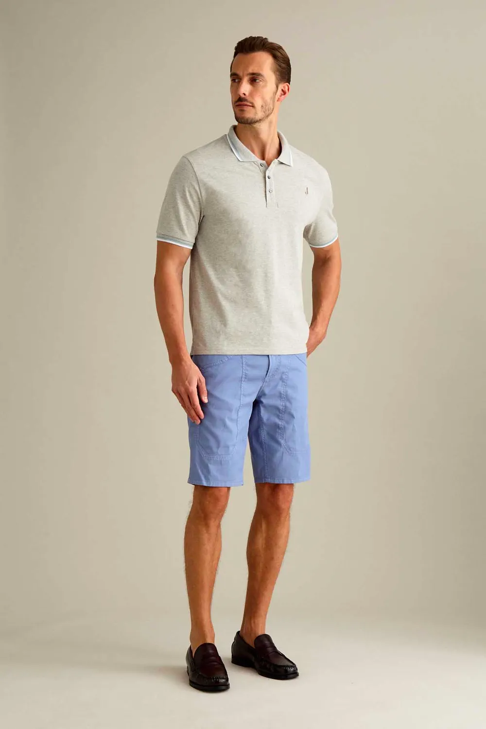 Jeckerson Jayden Slim Fit Bermuda hellblau Baumwolle