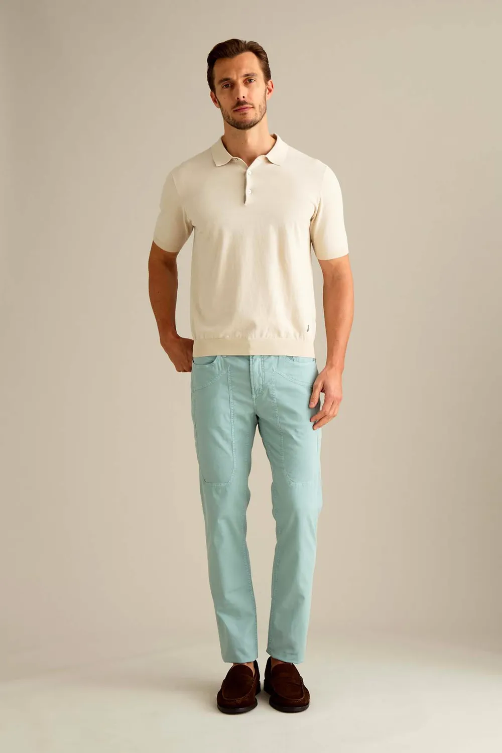 Jeckerson John Hose Slim Fit pastellgrün Baumwolle