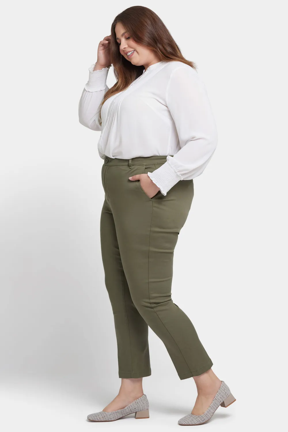 NYDJ Sadie Slim Pants Avocado Stretch grün