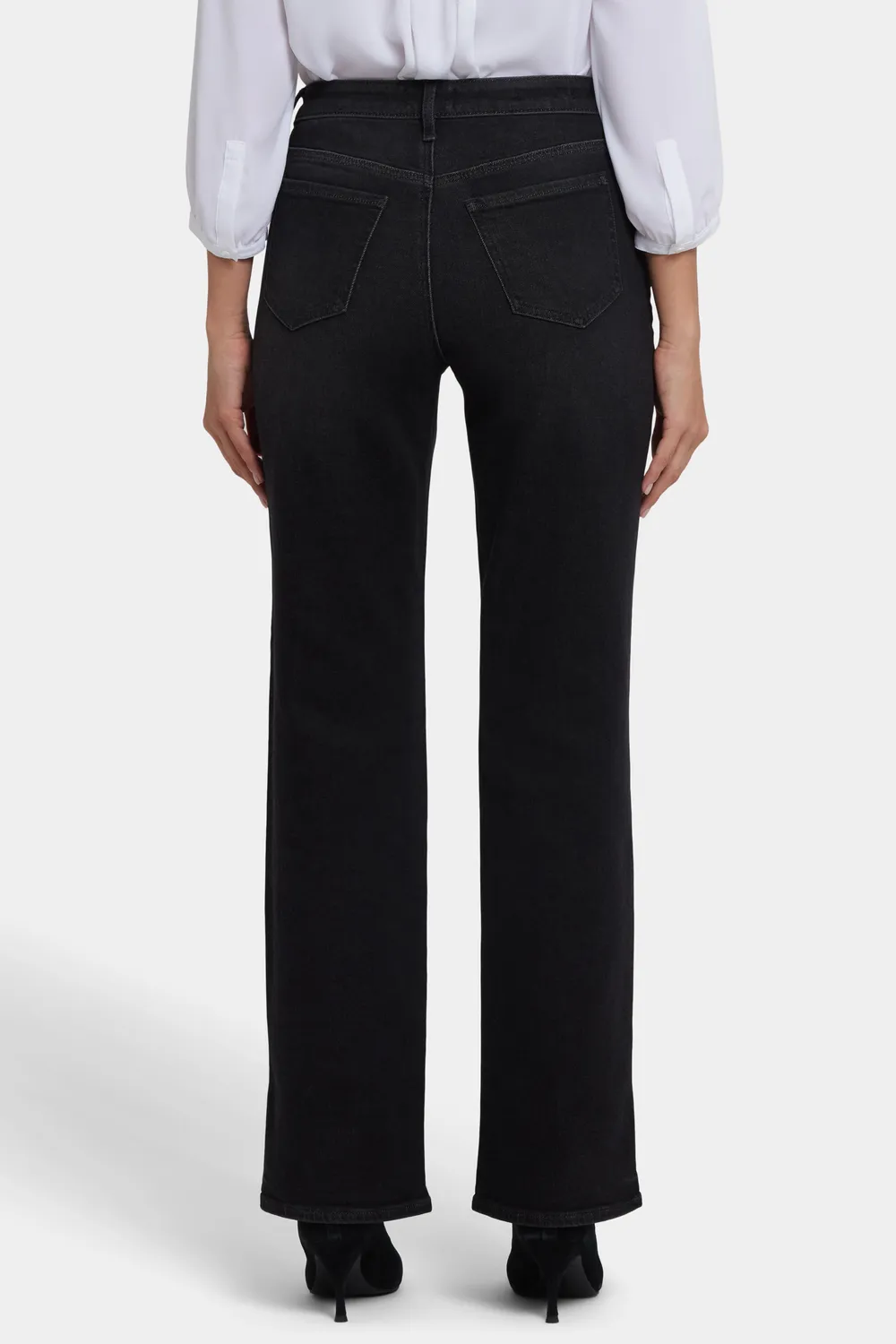 NYDJ Bailey Relaxed Straight Jeans French Nightfall schwarz