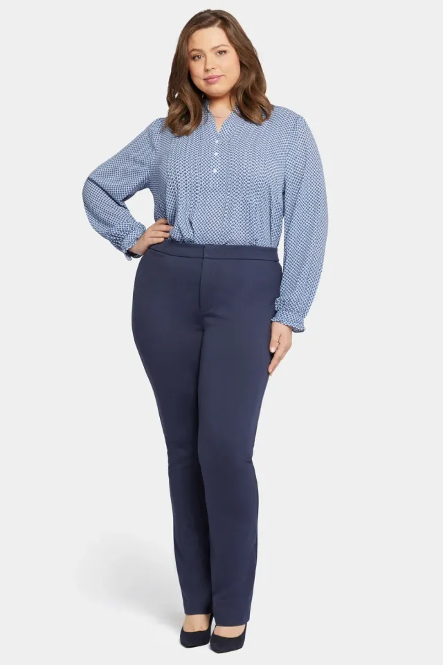 NYDJ Slim Trouser Hose Oxford Navy Plus Size