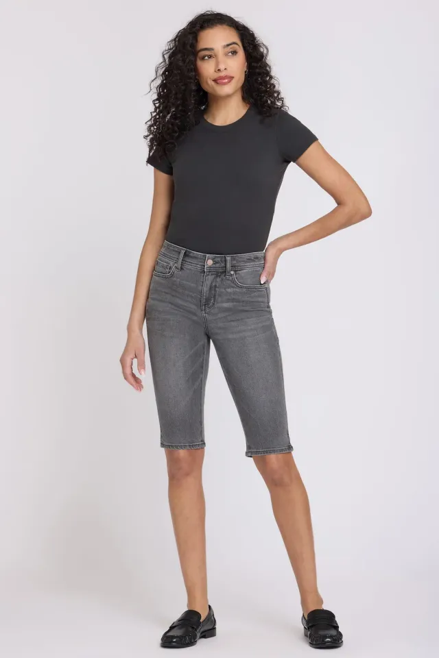 NYDJ Sophie Bike Capri Jeans Dusty Ash grau