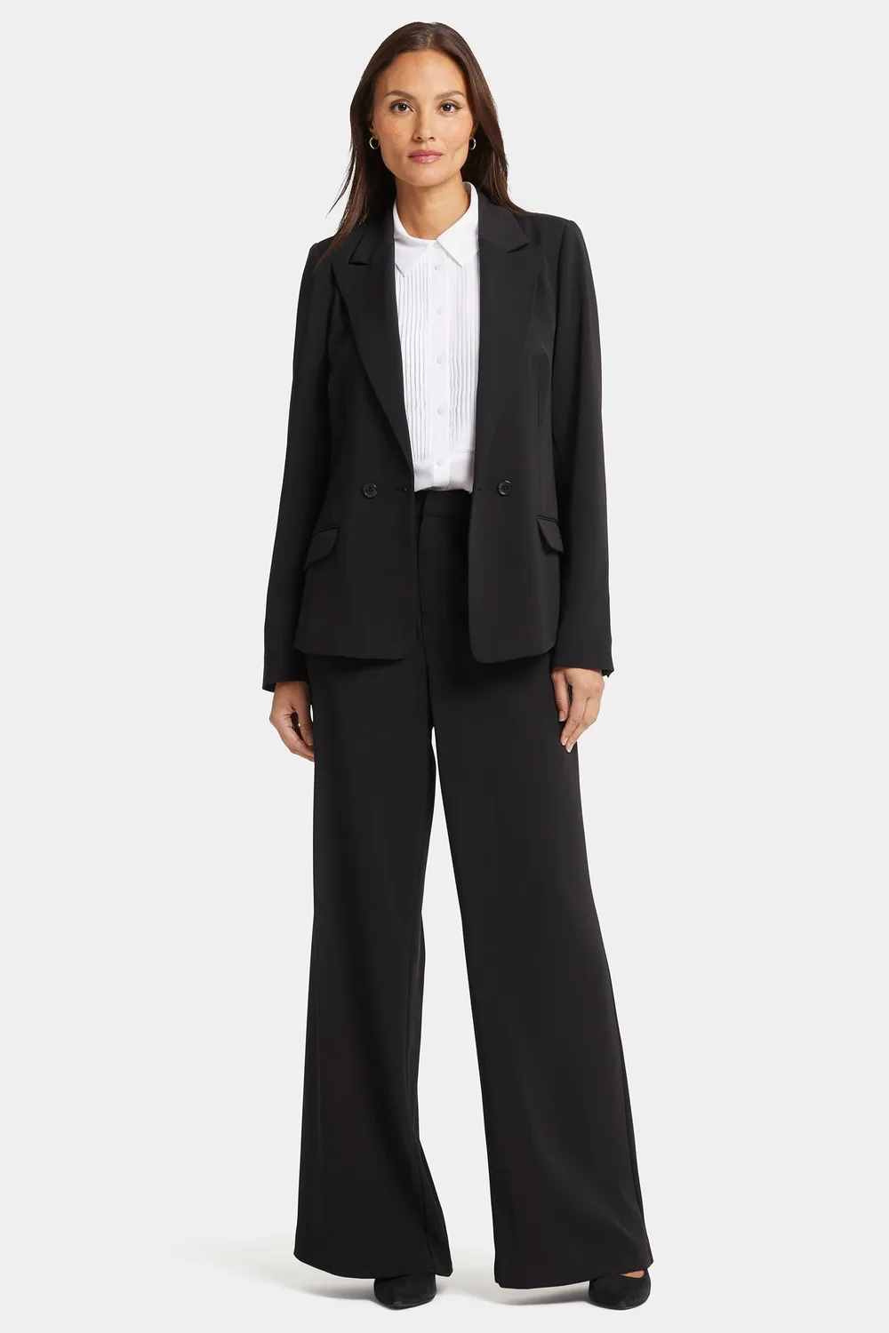 NYDJ Modern Blazer Jacke Schwarz M Zweireiher