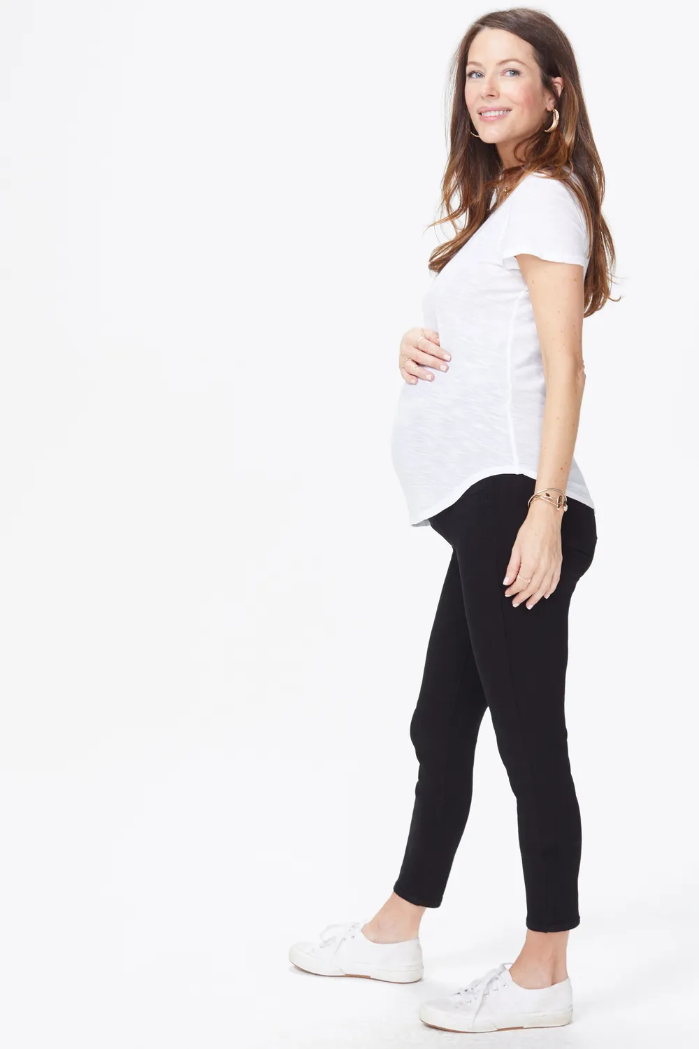 NYDJ Ami Skinny Umstandsjeans Schwarz Black