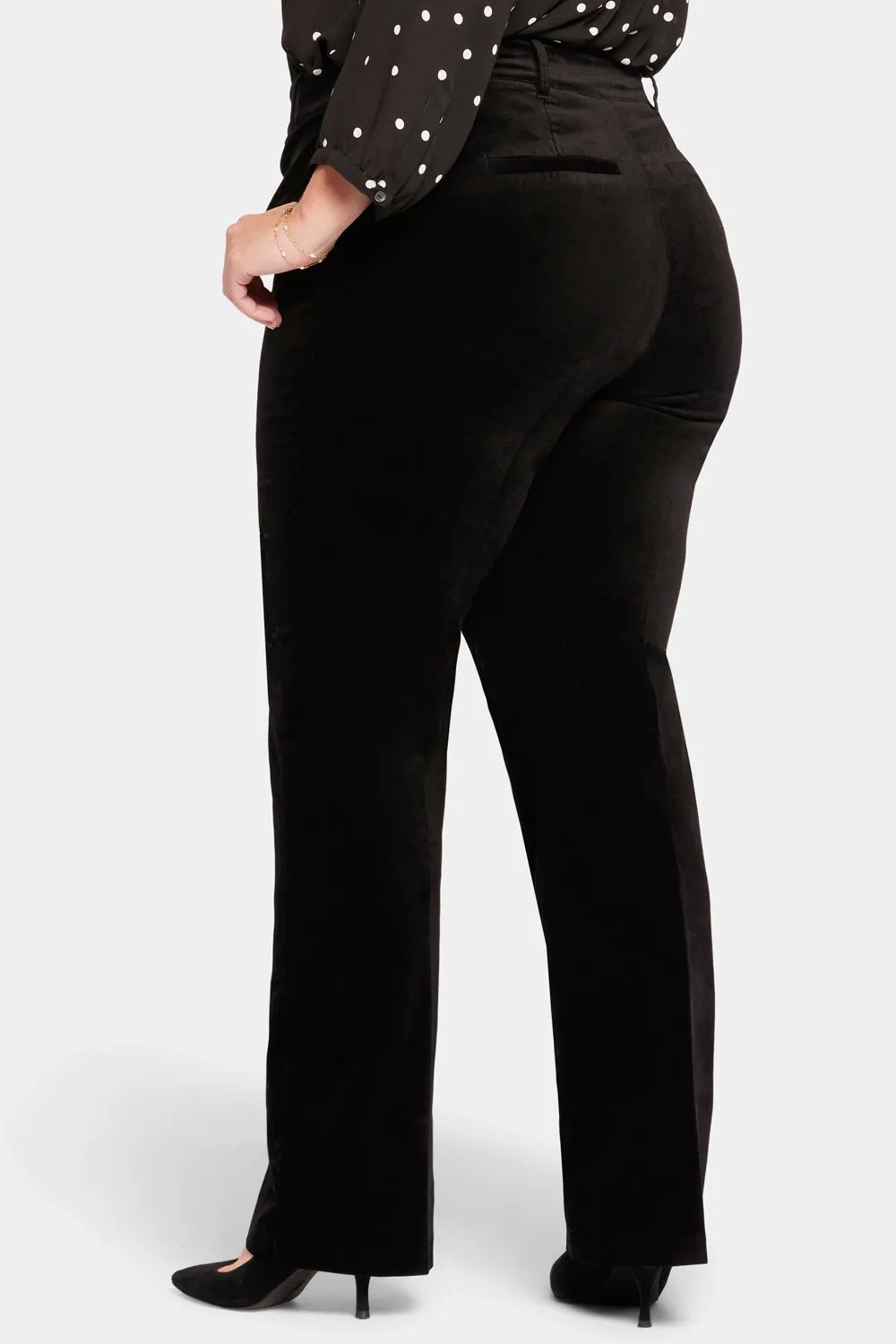 NYDJ Straight Leg Trouser Hose Schwarz Plus Samt