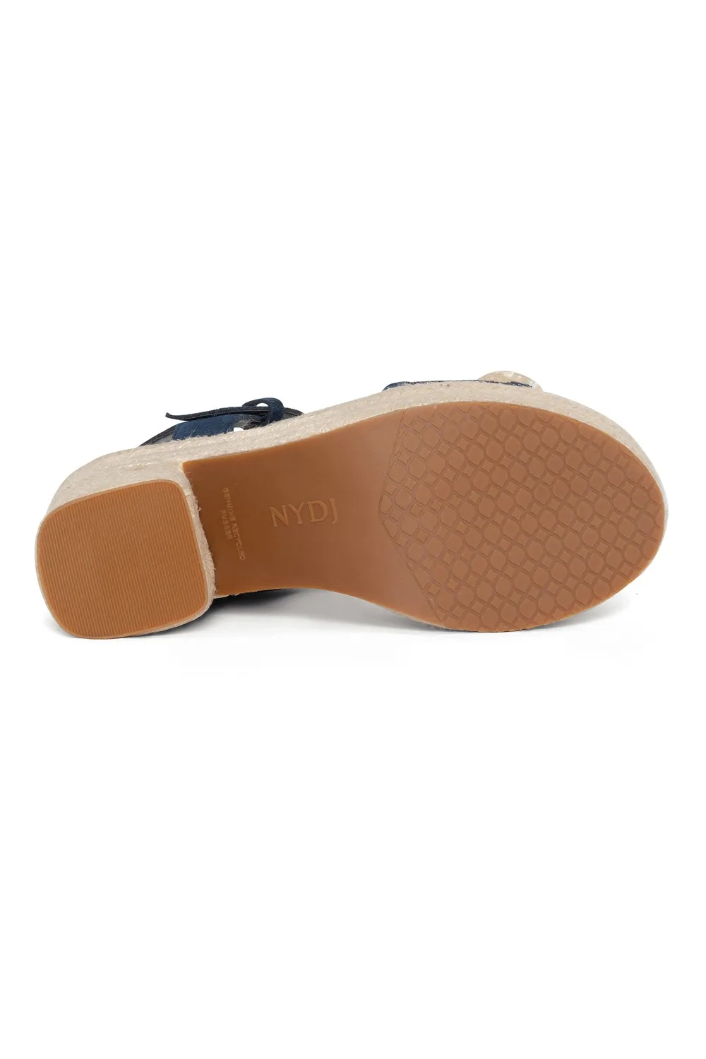 NYDJ Houston Platform Sandalen Indigo Blockabsatz