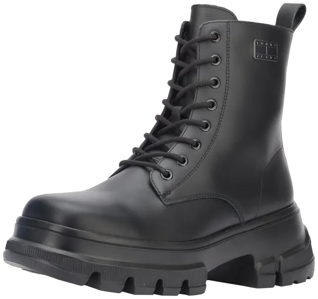 Tommy Jeans Mid Boot Stiefel Leder Damen 41 EU schwarz