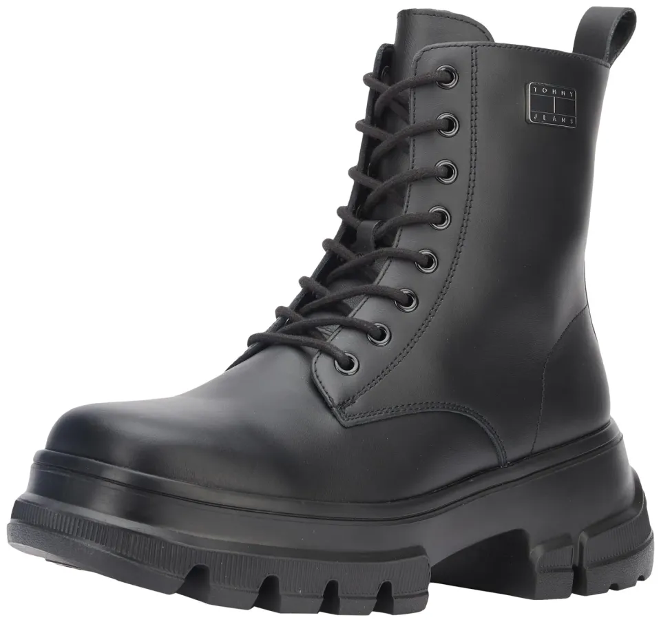 Tommy Jeans Mid Boot Stiefel Leder Damen 41 EU schwarz