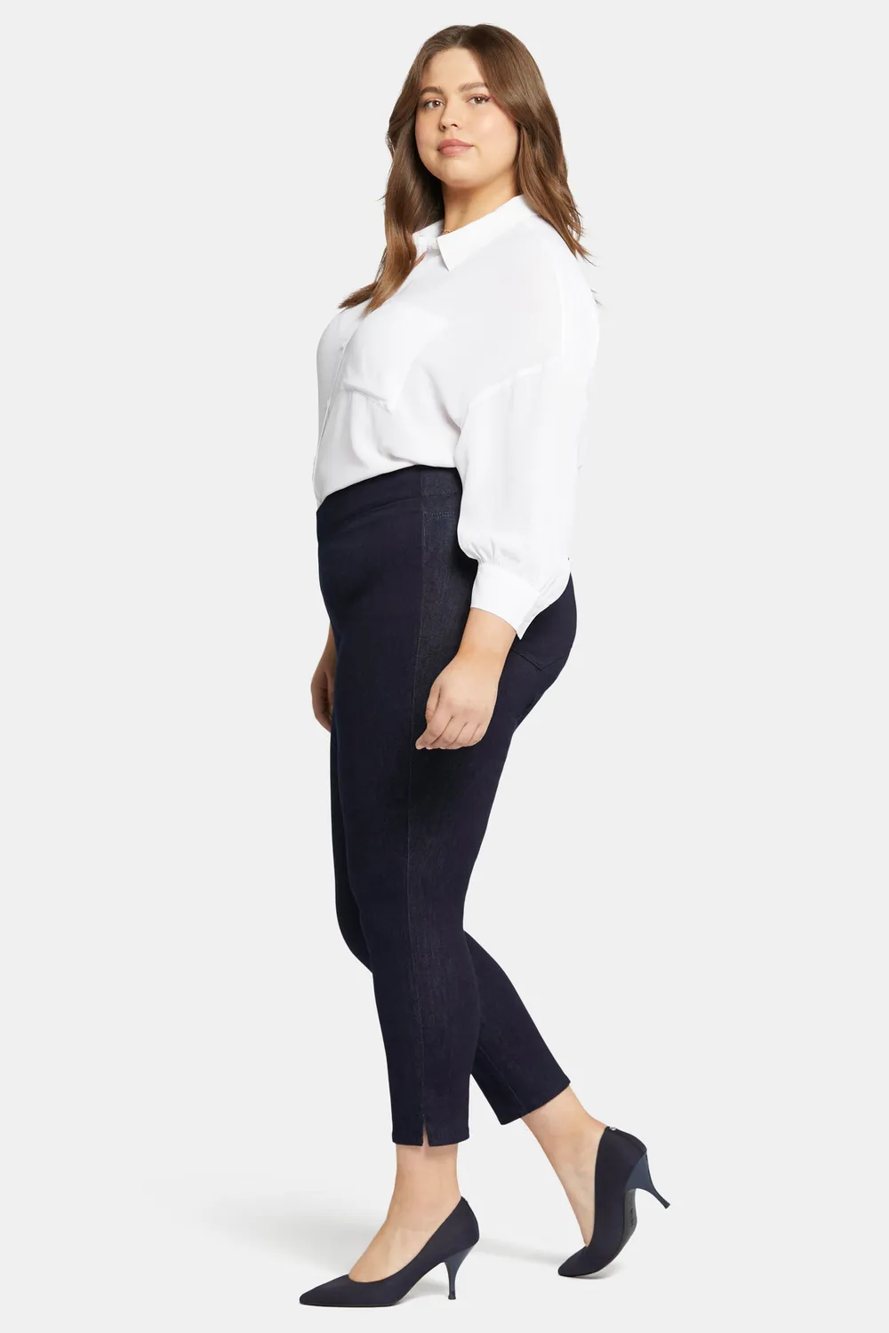 NYDJ Skinny Ankle Jeans Rinse Plus Size Pull-On