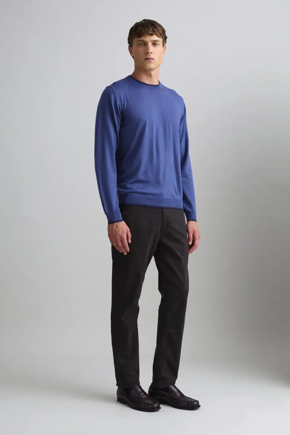 Jeckerson Girocollo Pullover Wolle blaumare