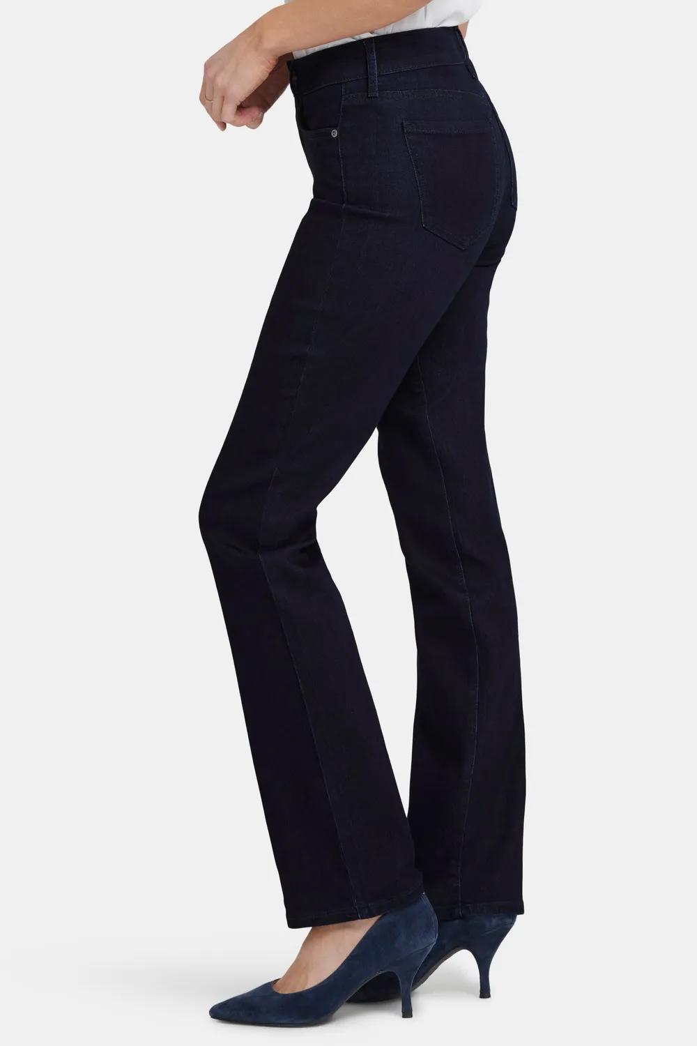 NYDJ Marilyn Straight Jeans Dark Enzyme gerades Bein