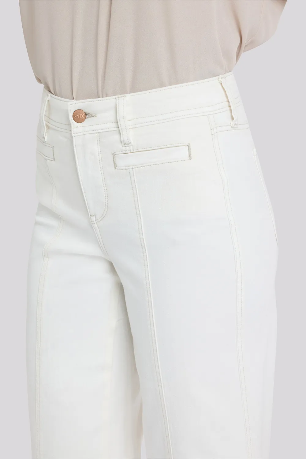 NYDJ Teresa Wide Leg Ankle Jeans Vintage White