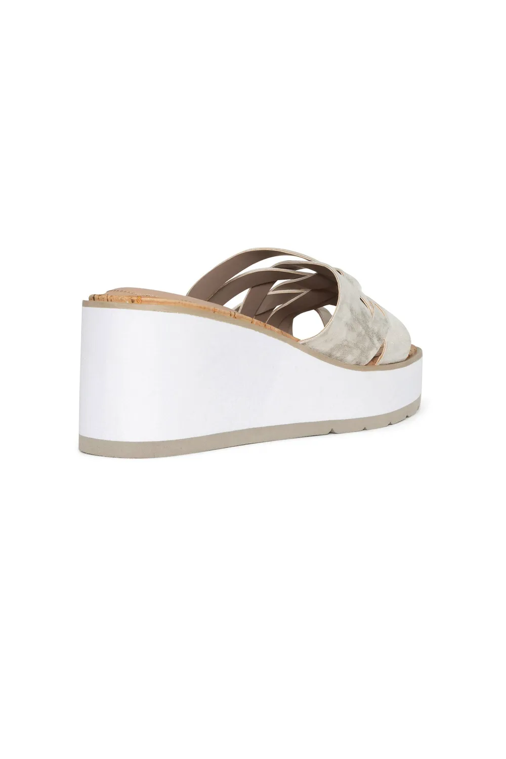 NYDJ Reesie Wedge Sandalen Pewter Metallic