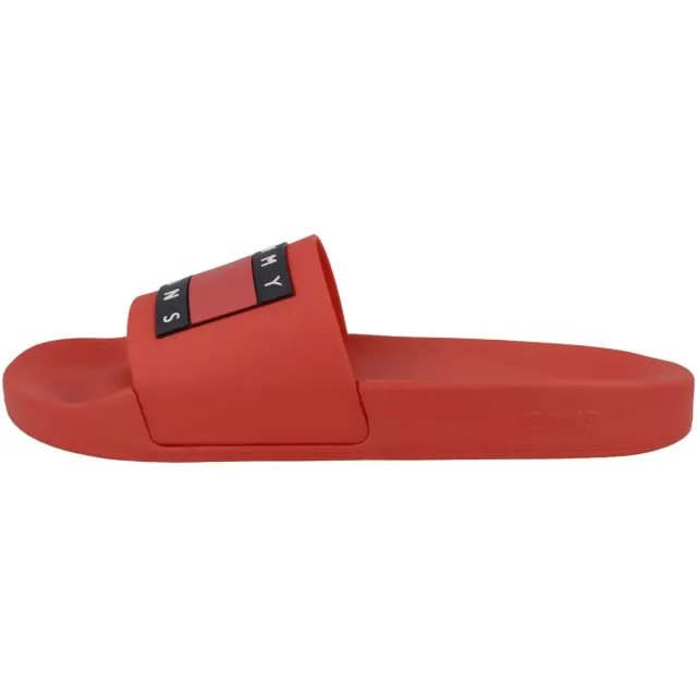 Tommy Jeans Pool Slide Herren Badelatschen Rot Gr. 40