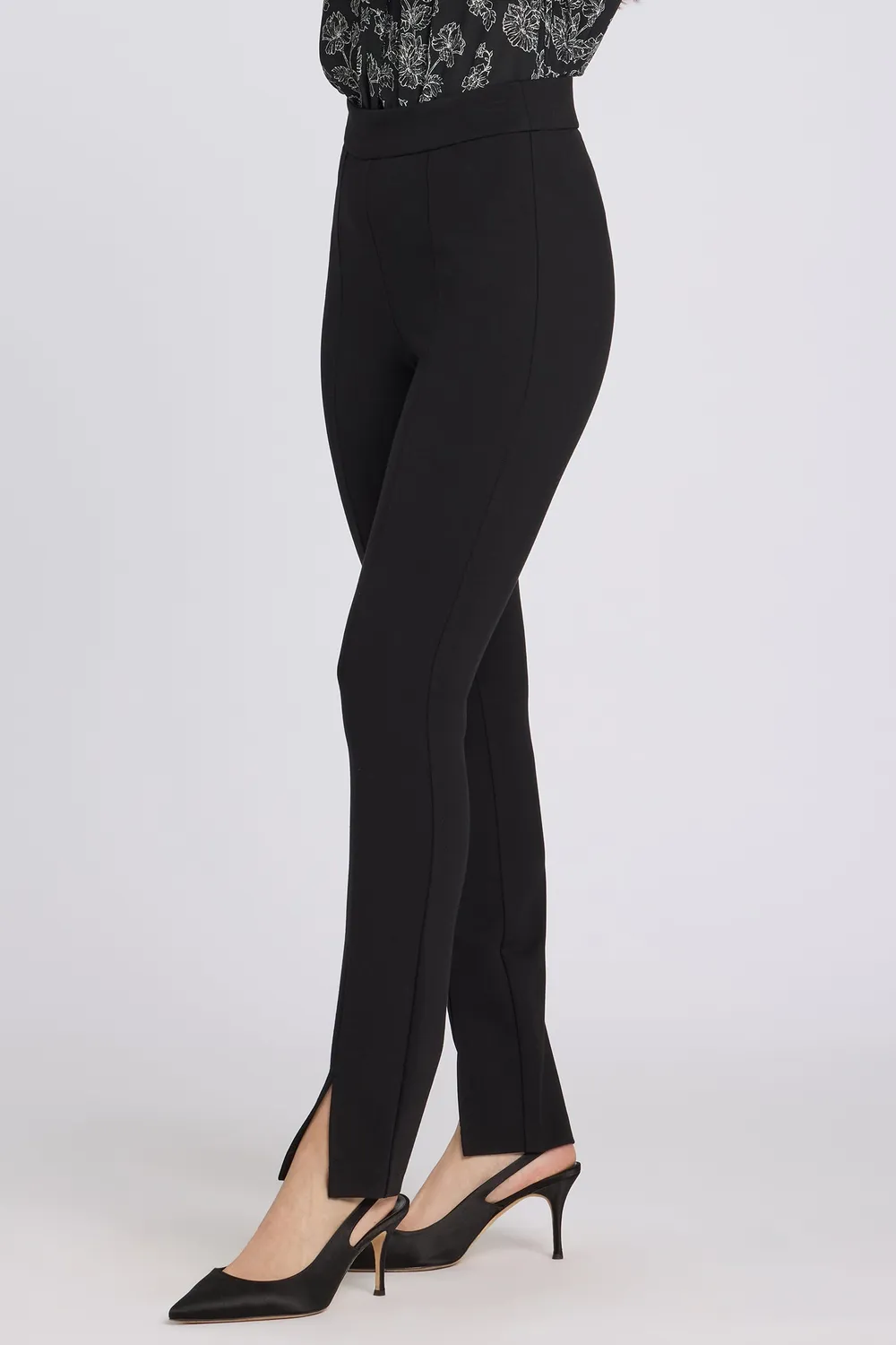 NYDJ Zelda Pull-On Pants Schwarz Ponte Slim