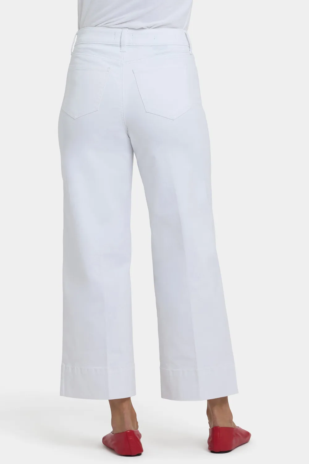 NYDJ Teresa Wide Leg Ankle Jeans Optic White weiß