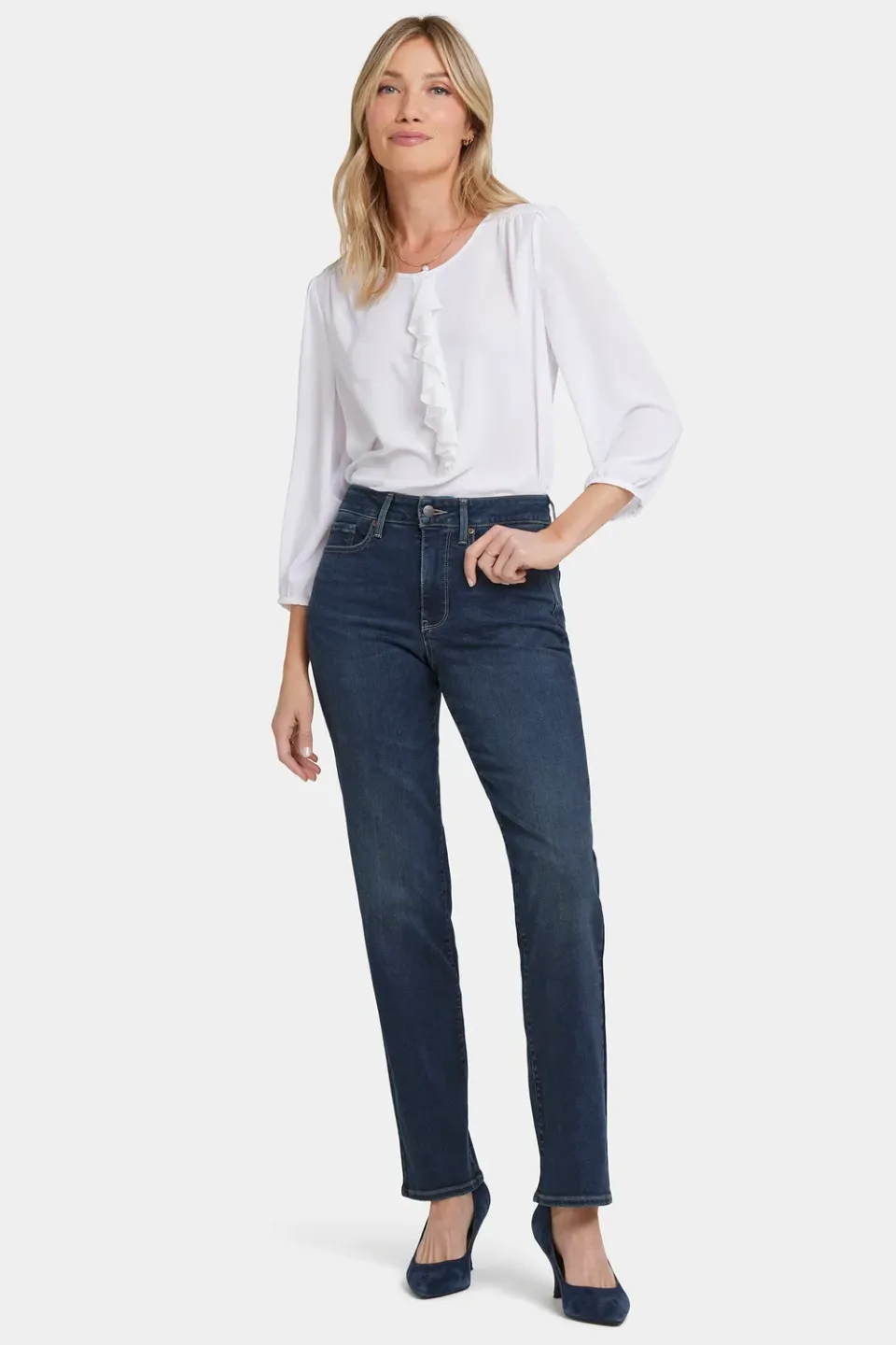 NYDJ Marilyn Straight Jeans Presley dunkelblau straight