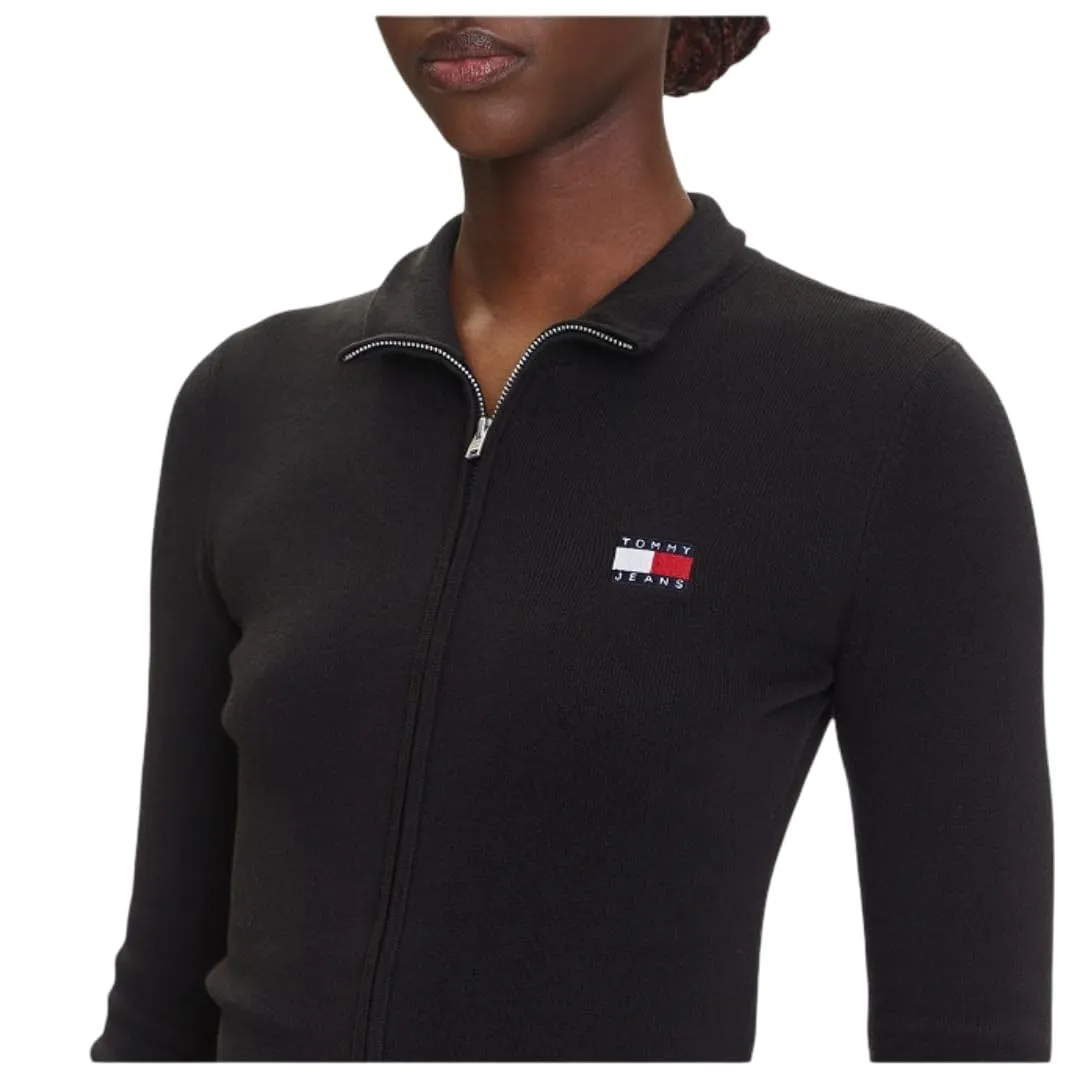 Tommy Jeans Cardigan Strickjacke XL Schwarz Reissverschluss